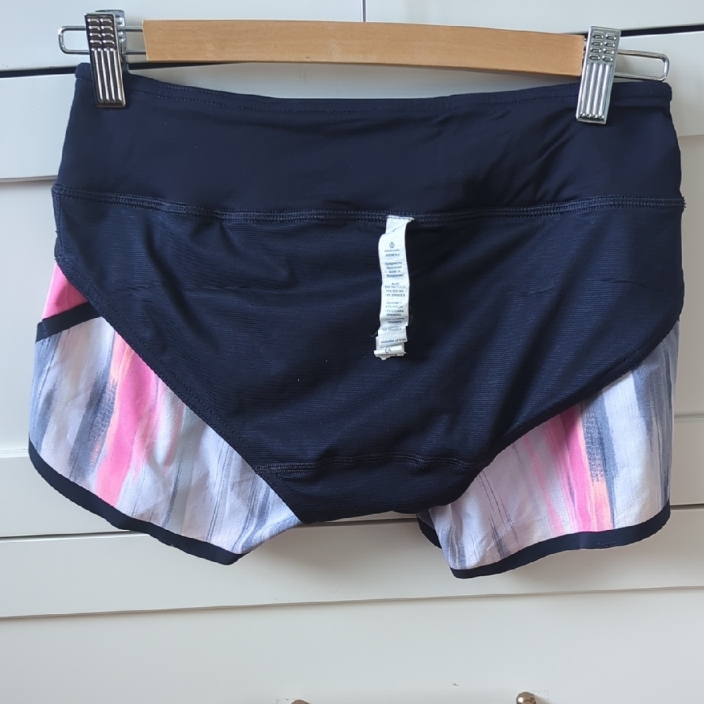 lululemon athletica Women's Black and Pink Athletic Shorts - Picture 4 of 5